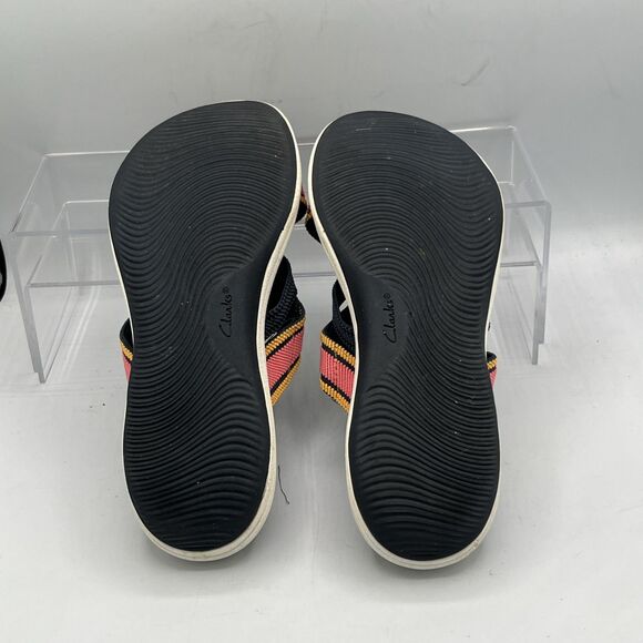 Clarks Cloudsteppers Women's 8.5M Mira Isle MultiColor Strappy Slide Sandals - Picture 7 of 9